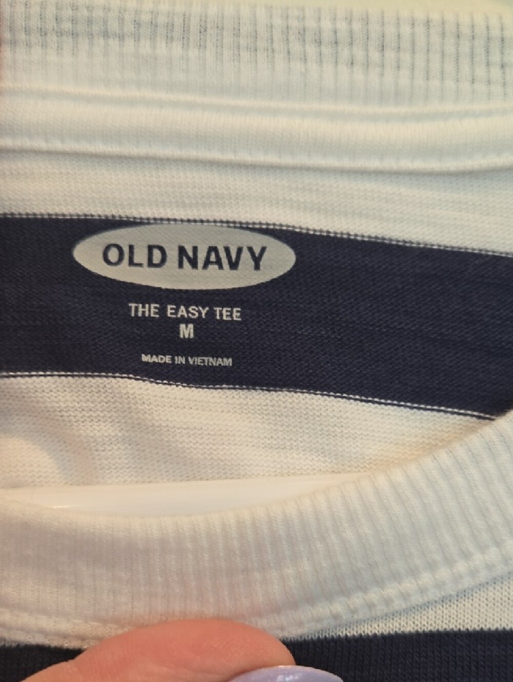 Old Navy Striped Long-Sleeve Top with Red Lip Patch - Picture 4 of 5